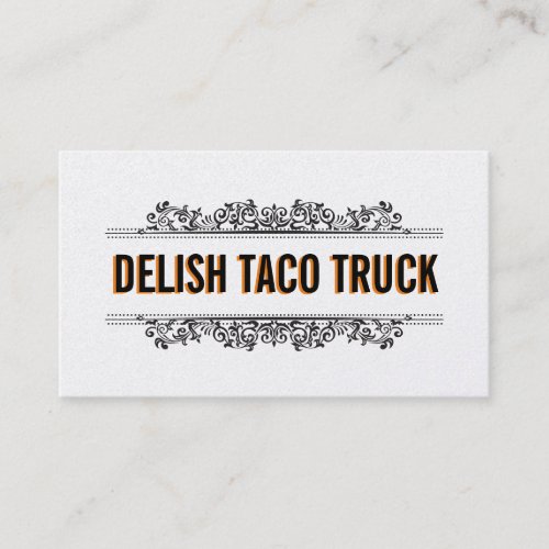 Natural Elements  Food Truck Menu Option Business Card