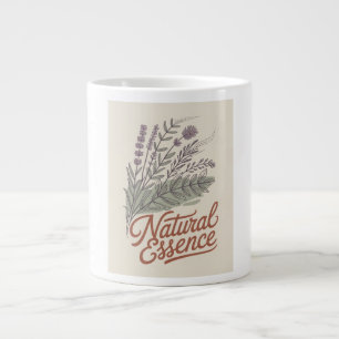 Natural Essence Vintage Botanical Wildflower Giant Coffee Mug