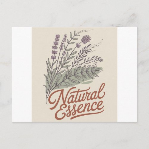 Natural Essence Vintage Botanical Wildflower  Invitation Postcard