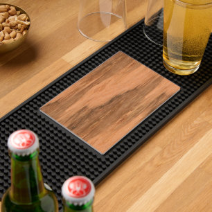 Natural Eucalyptus Wood Grain Look Bar Mat