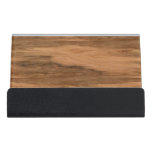 Natural Eucalyptus Wood Grain Look Desk Business Card Holder