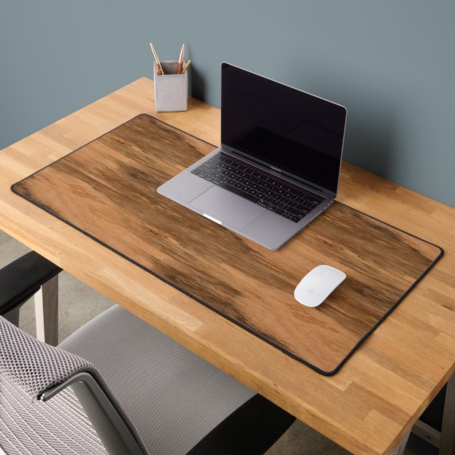 Natural Eucalyptus Wood Grain Look Desk Mat (Office 2)