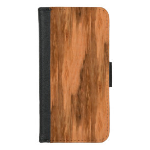 Natural Eucalyptus Wood Grain Look iPhone 8/7 Wallet Case