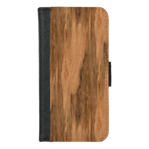 Natural Eucalyptus Wood Grain Look iPhone 87 Wallet Case