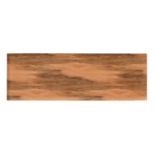 Natural Eucalyptus Wood Grain Look Name Tag