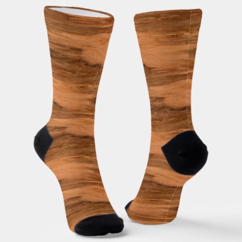 Natural Eucalyptus Wood Grain Look Socks