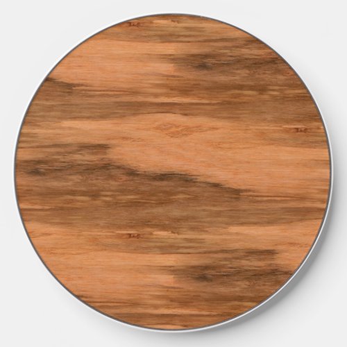 Natural Eucalyptus Wood Grain Look Wireless Charger