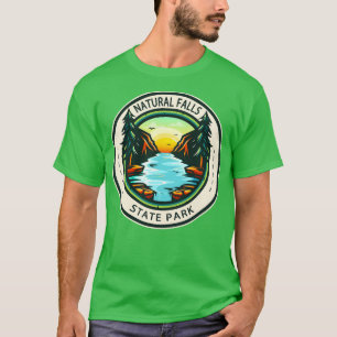 Natural Falls State Park Oklahoma Badge T-Shirt