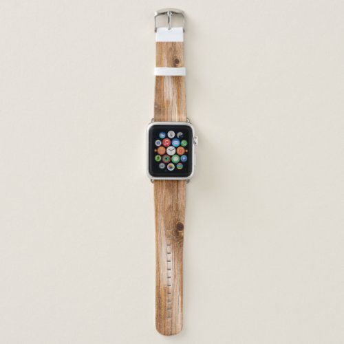 Natural fir wood textured surface apple watch band