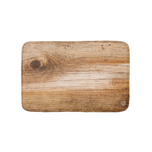 Natural fir wood: textured surface bath mat