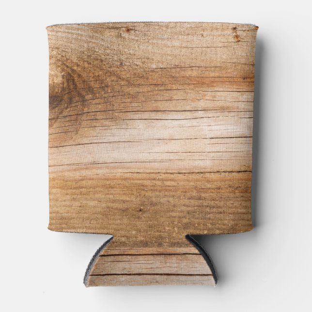 Natural fir wood: textured surface can cooler (Front)