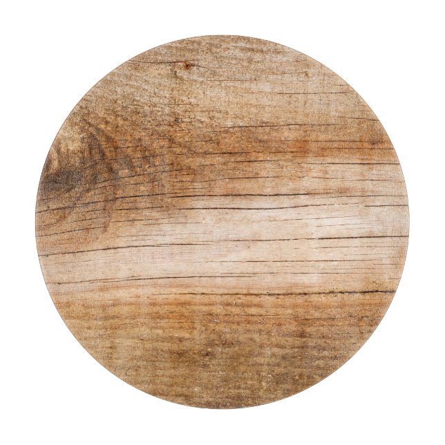 Natural fir wood: textured surface cutting board (Front)