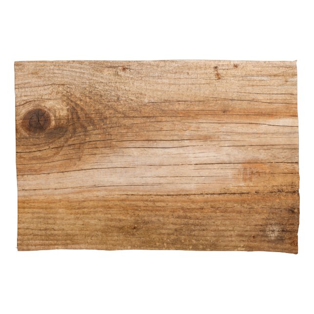 Natural fir wood: textured surface pillow case (Front)