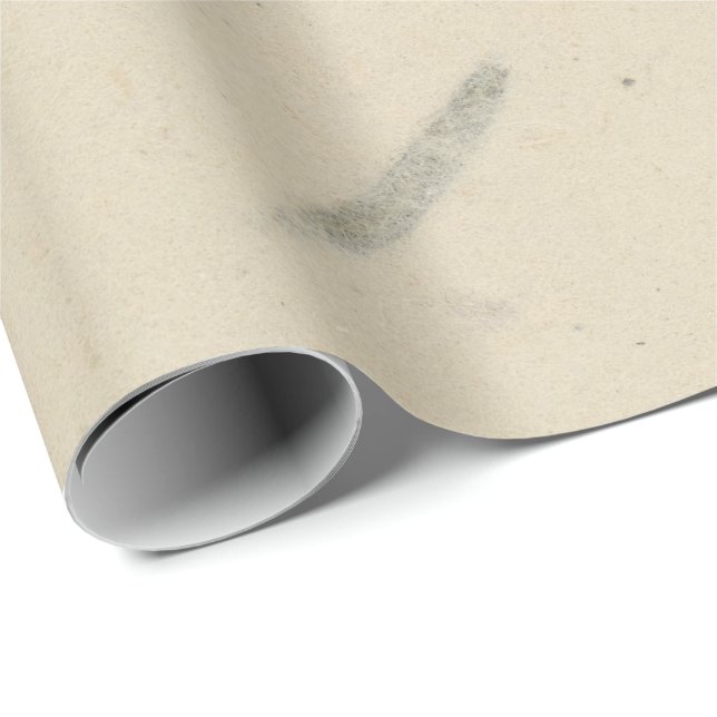 Natural Floral Grass Green Ivory Beige Creamy Wrapping Paper (Roll Corner)