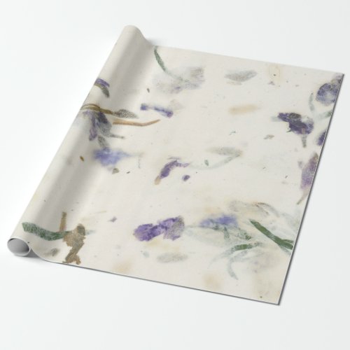 Natural Floral Grass Mint Earth Iris Mulberry Plum Wrapping Paper