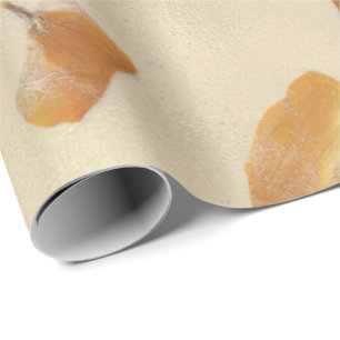 Natural Floral Grungy Earth Poppes Petals Mulberry Wrapping Paper