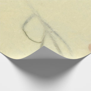 Natural Floral Kraft Earth Orange Petals Mulberry Wrapping Paper