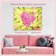 Natural Flower Heart - pierced by arrow.  