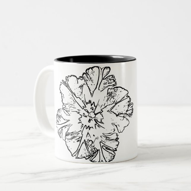Natural Flower Two-Tone Coffee Mug (Front Left)