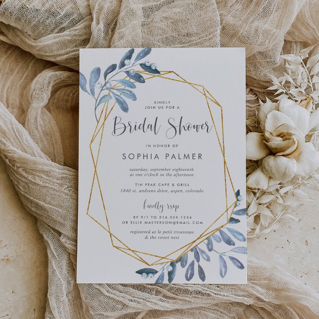 Natural Foliage | Watercolor Bridal Shower Invitation (Creator Uploaded)