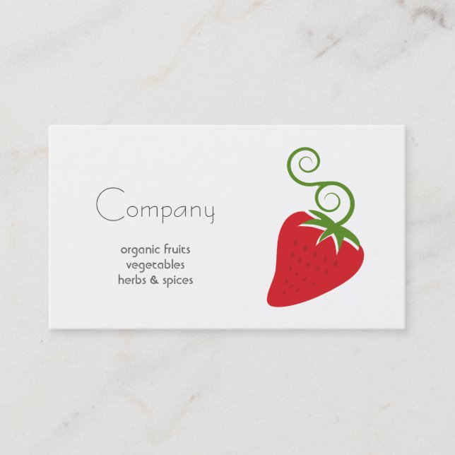 Natural Food Store Business Card (Front)