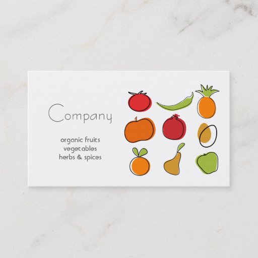 Customizable Natural Food Store Business Card