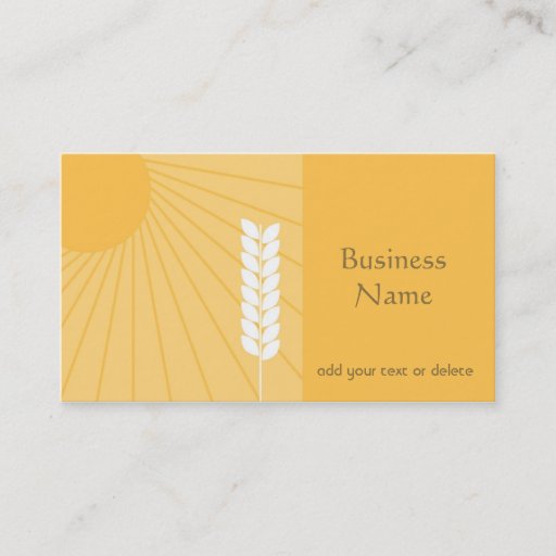Customizable Natural Food Store Business Card