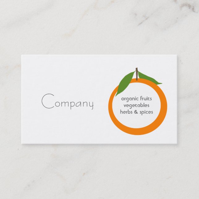Natural Food Store Business Card (Front)