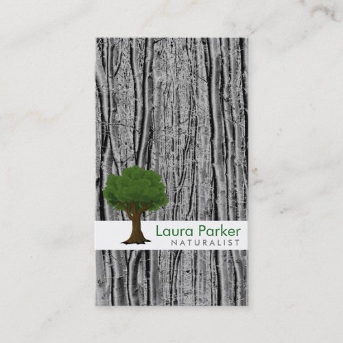 Natural Forest Black Tree Care Landscape Lawn Business Card