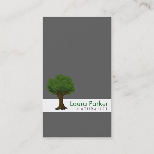 Natural Forest Black Tree Logo Care Landscape Lawn Business Card