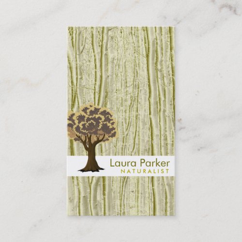 Natural Forest Gold Tree Care Landscape Lawn Business Card