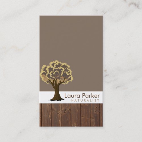 Natural Forest Gold Tree Care Landscape Lawn Business Card