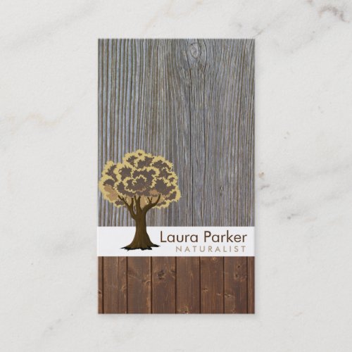 Natural Forest Gold Tree Care Landscape Lawn Business Card