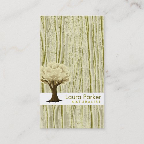 Natural Forest Gold Tree Care Landscape Lawn Business Card