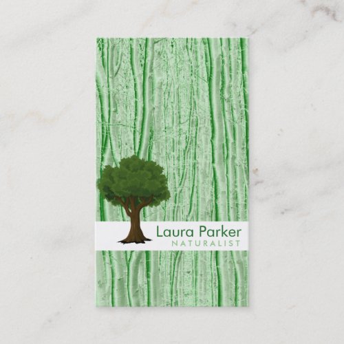 Natural Forest Green Tree Care Landscape Lawn Business Card