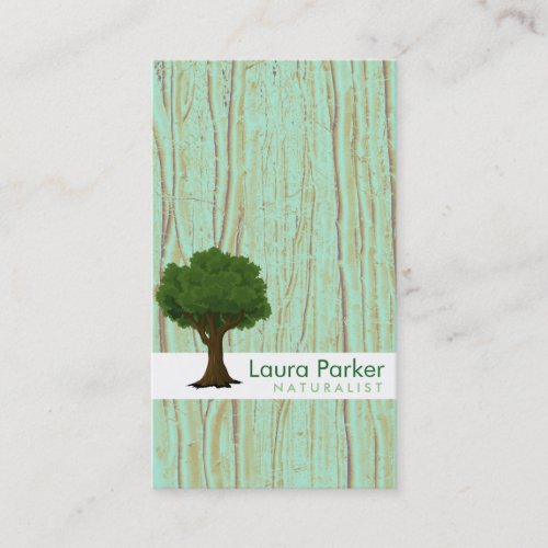 Natural Forest Green Tree Care Landscape Lawn Business Card