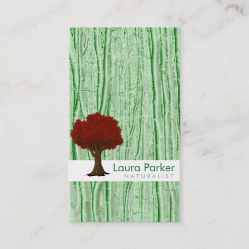 Natural Forest Green Tree Care Landscape Lawn Business Card