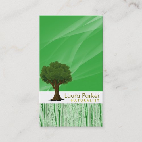 Natural Forest Green Tree Care Landscape Lawn Business Card