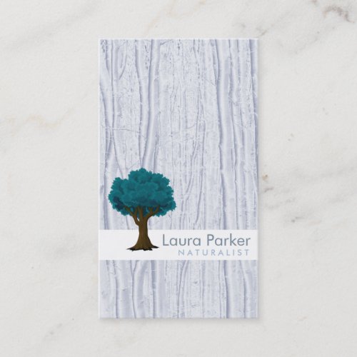 Natural Forest Silver Tree Care Landscape Lawn Business Card