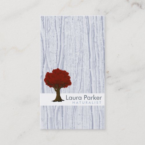 Natural Forest Silver Tree Care Landscape Lawn Business Card