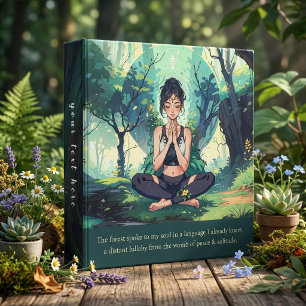 Natural Forest Yoga Fitness Meditation Instructor 3 Ring Binder