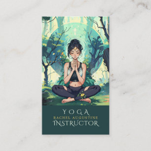 Natural Forest Yoga Fitness Meditation Instructor Business Card