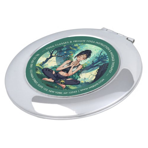 Natural Forest Yoga Fitness Meditation Instructor Compact Mirror