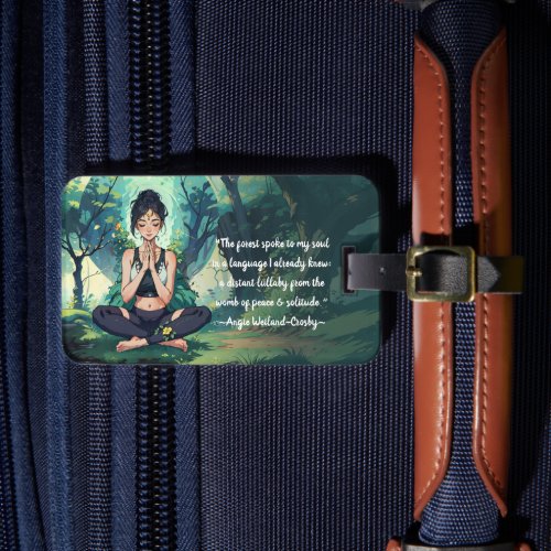 Natural Forest Yoga Fitness Meditation Instructor Luggage Tag