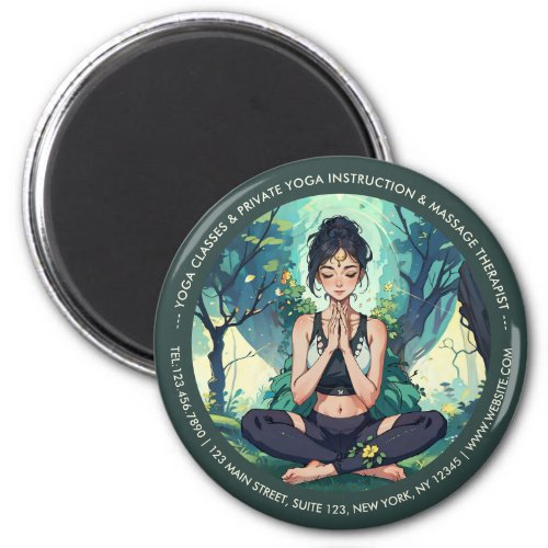 Natural Forest Yoga Fitness Meditation Instructor Magnet