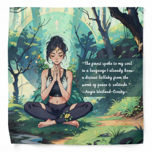 Natural Forest Yoga Meditation Reiki Master Quotes Bandana