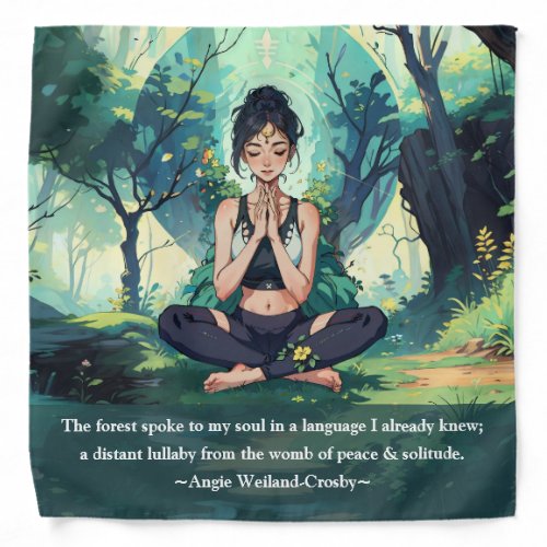 Natural Forest Yoga Meditation Reiki Master Quotes Bandana