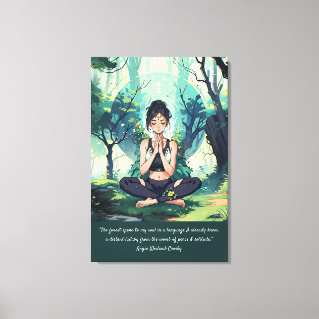 Natural Forest Yoga Meditation Reiki Master Quotes Canvas Print (Front)