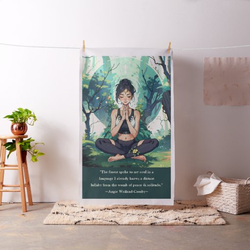 Natural Forest Yoga Meditation Reiki Master Quotes Fabric