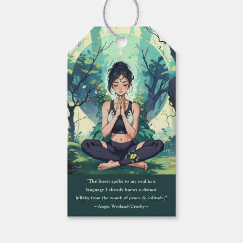 Natural Forest Yoga Meditation Reiki Master Quotes Gift Tags